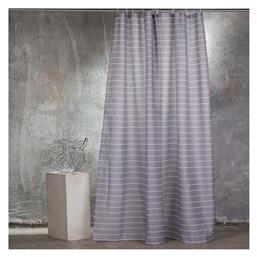 Melinen Stripes Κουρτίνα Μπάνιου Υφασμάτινη 180x180 cm Grey από το Katoikein