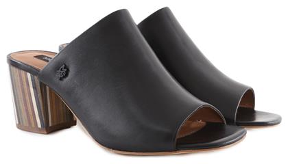 Mexx Fashion Mules με Χοντρό Ψηλό Τακούνι σε Μαύρο Χρώμα