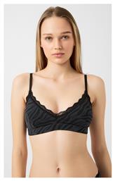 Minerva Anthracite Zebra Γυναικείο Bralette Σουτιέν