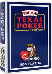 Modiano Texas Poker 2 Jumbo Τράπουλα Πλαστική για Poker Μπλε από το Plus4u