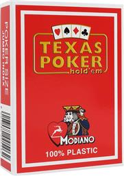 Modiano Texas Poker 2 Jumbo Τράπουλα Πλαστική για Poker Κόκκινη από το Plus4u