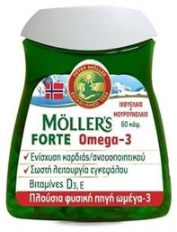Moller's Forte Omega 3 Μουρουνέλαιο και Ιχθυέλαιο Κατάλληλο για Παιδιά 60 κάψουλες