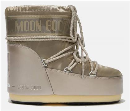 Moon Boot Classic Low Glance Γυναικείες Μπότες Χιονιού με Γούνα Χρυσές από το Modivo