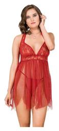 Moongirl 10083 Annie Baby Doll Plus Size Red από το Closet22