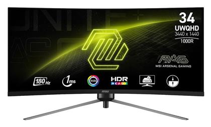 MSI MAG 345CQR Ultrawide VA Curved Gaming Monitor 34'' QHD 3440x1440 180Hz με Χρόνο Απόκρισης 1ms GTG