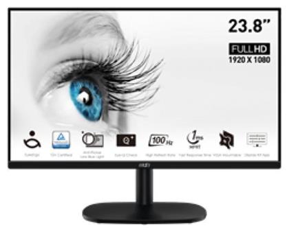 MSI Pro MP245V VA Monitor 23.8'' FHD 1920x1080 με Χρόνο Απόκρισης 4ms GTG