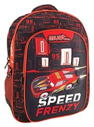 Must Cars Speed Frenzy Τσάντα Πλάτης Δημοτικού Πολύχρωμη 25lt 000562957