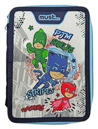 Must Pj Masks Anyone Can Be Hero Κασετίνα Γεμάτη με 2 Θήκες Μπλε