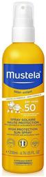 Mustela Αδιάβροχο Βρεφικό Αντηλιακό Spray για Πρόσωπο & Σώμα SPF50 200ml