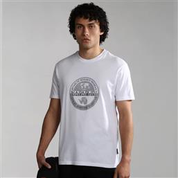 Napapijri S-Bollo Ανδρικό T-shirt Λευκό με Λογότυπο NP0A4H9K002