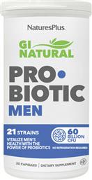 Nature's Plus GI Natural Probiotic Men με Προβιοτικά και Πρεβιοτικά 30 κάψουλες από το Pharm24