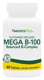 Nature's Plus Mega B-100 Βιταμίνη για Ενέργεια, τα Μαλλιά & τo Δέρμα 100mg 60 ταμπλέτες από το Pharm24