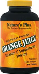Nature's Plus Orange Juice C 500mg 90 μασώμενες ταμπλέτες