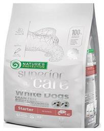 Nature's Protection Superior Care White Dogs Starter 1.5kg Ξηρά Τροφή χωρίς Σιτηρά για Κουτάβια με Σολομό