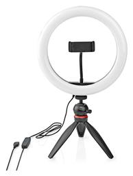 Nedis Ring Light 26cm 2700-6700K με Επιτραπέζιο Τρίποδο και Βάση για Κινητό από το e-shop