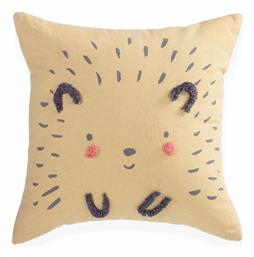 Nef-Nef Homeware Παιδικό Διακοσμητικό Μαξιλάρι Cute Hedgehog Κίτρινο Μ35xΥ35εκ.