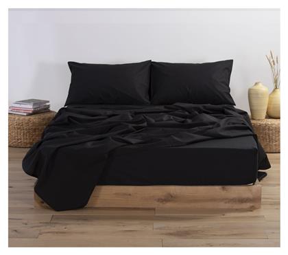 Nef-Nef Homeware Σεντόνι Υπέρδιπλο 240x270εκ. Basic 1136-Black