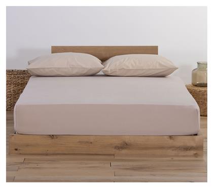 Nef-Nef Homeware Σεντόνι Υπέρδιπλο με Λάστιχο 160x200+30εκ. Jersey 1020 Linen