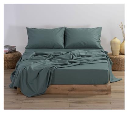 Nef-Nef Homeware Σεντόνι Υπέρδιπλο με Λάστιχο 160x200x30εκ. Basic 1172 Green