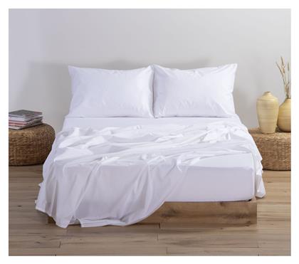 Nef-Nef Homeware Σεντόνι Μονό 170x270εκ. Basic 200 White