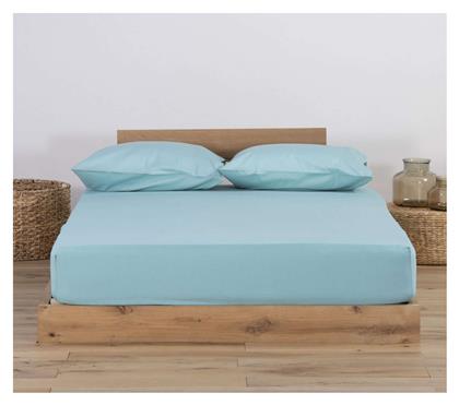 Nef-Nef Homeware Σεντόνι Μονό με Λάστιχο 100x200+30εκ. Jersey 1019 Aqua