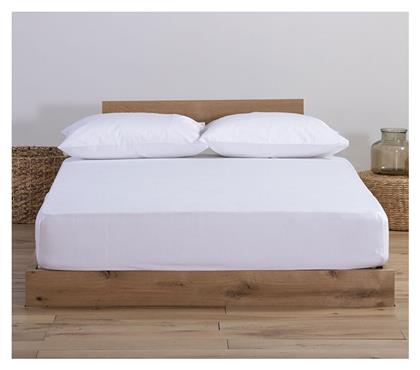 Nef-Nef Homeware Σεντόνι Μονό με Λάστιχο 100x200+30εκ. Jersey 200 White