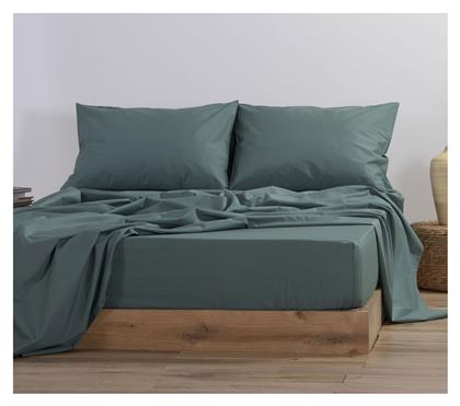 Nef-Nef Homeware Σεντόνι Μονό με Λάστιχο 100x200x30εκ. Basic 1172 Green