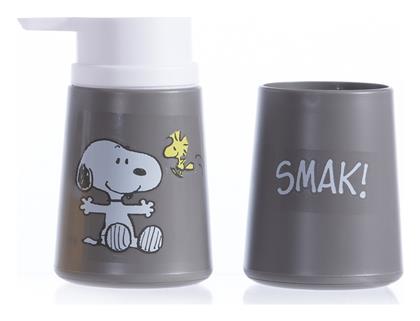 Nef-Nef Homeware Snoopy Smak Σετ Αξεσουάρ Μπάνιου Πλαστικό Γκρι 2τμχ