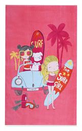 Nef-Nef Homeware Surfer Girls Παιδική Πετσέτα Θαλάσσης Ροζ 120x70εκ.