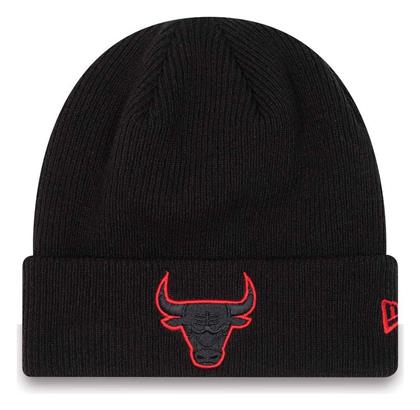 New Era Chicago Bulls Neon Beanie Ανδρικός Σκούφος με Rib Πλέξη σε Μαύρο χρώμα από το Z-mall