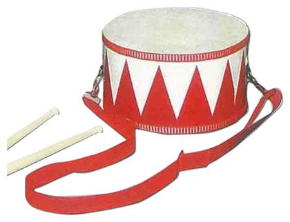 Next Wooden Drum 10x20x20cm Red