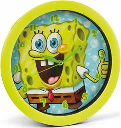 Nickelodeon Παιδικό Ρολόι Τοίχου Spongebob Πλαστικό Κίτρινο 28εκ. από το GreekBooks