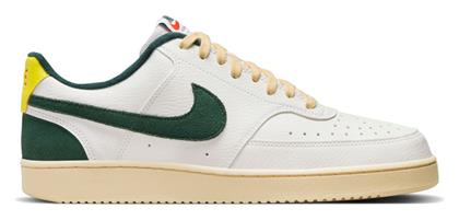 Nike Court Vision Low Ανδρικά Sneakers Sail / Pro Green / Picante Red / Opti Yellow από το Outletcenter