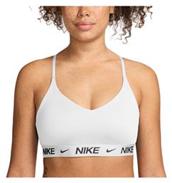 Nike Dri-Fit Indy Light Support Γυναικείο Αθλητικό Μπουστάκι White / Black με Επένδυση