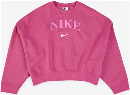 Nike Fleece Παιδικό Φούτερ Φούξια Trend Crew από το MybrandShoes