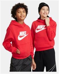 Nike Fleece Παιδικό Φούτερ Κόκκινο Club