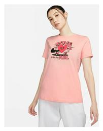 Nike Γυναικείο Αθλητικό T-shirt Ροζ