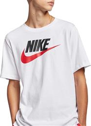 Nike Icon Futura Ανδρικό Αθλητικό T-shirt Κοντομάνικο Λευκό