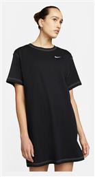 Nike Καλοκαιρινό Mini Αθλητικό Φόρεμα T-shirt Κοντομάνικο Μαύρο από το Cosmossport