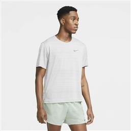 Nike Miler Αθλητικό Ανδρικό T-shirt Dri-Fit Λευκό Μονόχρωμο από το MybrandShoes