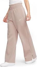 Nike Παντελόνι Γυναικείας Φόρμας Φαρδύ Μπεζ Fleece