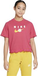 Nike Παιδική Καλοκαιρινή Μπλούζα Κοντομάνικη Ροζ
