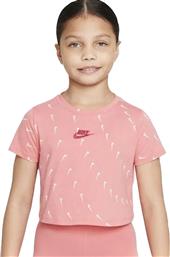 Nike Παιδικό Καλοκαιρινό Crop Top Κοντομάνικο για Κορίτσι Ροζ από το Cosmos Sport