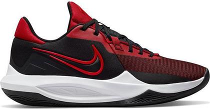 Nike Precision 6 Χαμηλά Μπασκετικά Παπούτσια Black / University Red / Gym Red από το SportsFactory