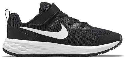 Nike Revolution 6 Αθλητικά Παιδικά Παπούτσια Running με Σκρατς Black / White / Dk Smoke Grey