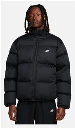 Nike Sportswear Club Ανδρικό Χειμωνιάτικο Μπουφάν Puffer Αδιάβροχο και Αντιανεμικό Μαύρο