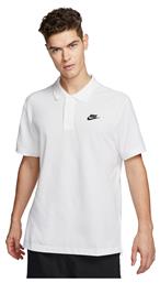 Nike Sportswear Club Essentials Ανδρικό T-shirt Κοντομάνικο Polo Λευκό από το E-tennis