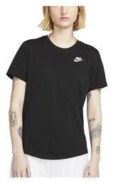 Nike Sportswear Club Essentials Γυναικείο Αθλητικό T-shirt Μαύρο