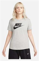 Nike Sportswear Essentials Γυναικείο Αθλητικό T-shirt Γκρι από το MybrandShoes