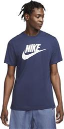 Nike Sportswear Icon Futura Αθλητικό Ανδρικό T-shirt Navy Μπλε με Λογότυπο